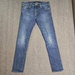 Lucky Brand Denim Blue Jeans 110 Skinny Size 31x32 (W32) Whisker Med‎ Wash